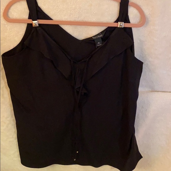 WHBM SLEEVELESS BLACK BLOUSE - Picture 1 of 8